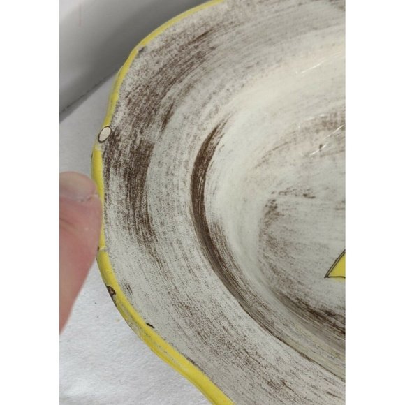 SANTA ANITA WARE PLATTER AND GRAVY BOWL SIGNED VRENI PROVINCIAL YELLOW APPLE - Picture 8 of 12